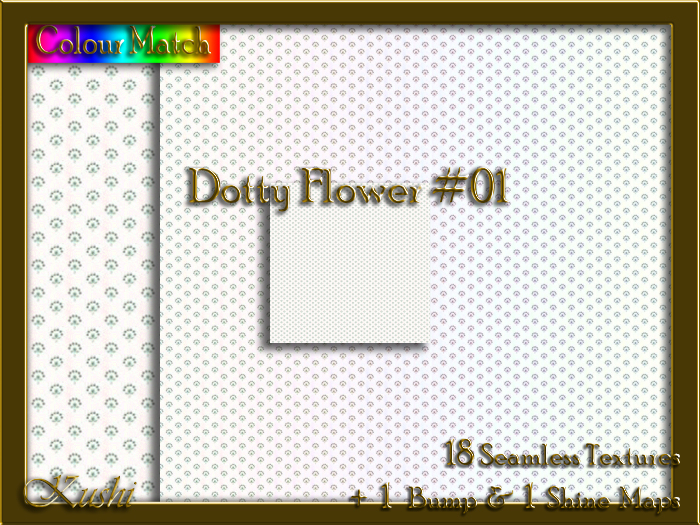 Second Life Marketplace Dotty Flower 01 Seamless Texture Pack